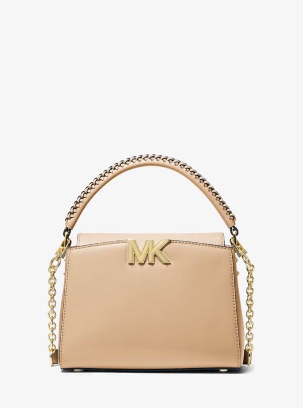 Damske Satchel Taske Michael Kors Karlie Small Leather Hnede - Kabelky Michael Kors Levně | SCTDG-9875